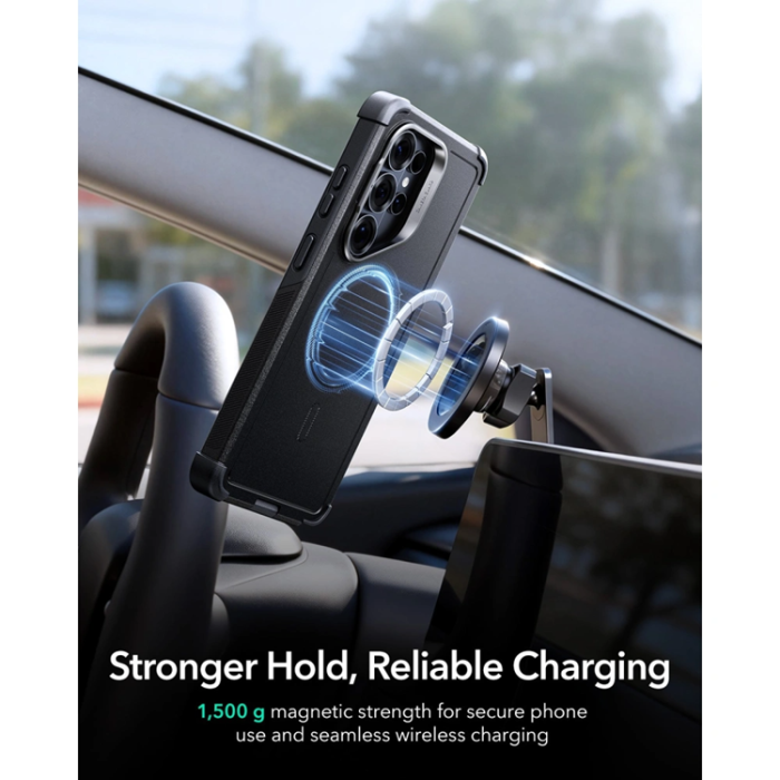 ESR - ESR Mobilskal För Galaxy S26 Ultra Magsafe Cyber Tough Kickstand - Svart