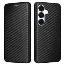 OEM - Samsung Galaxy S26 Skal Kolfiber Textur St&ouml;tt&aring;lig Konstl&auml;der - Svart