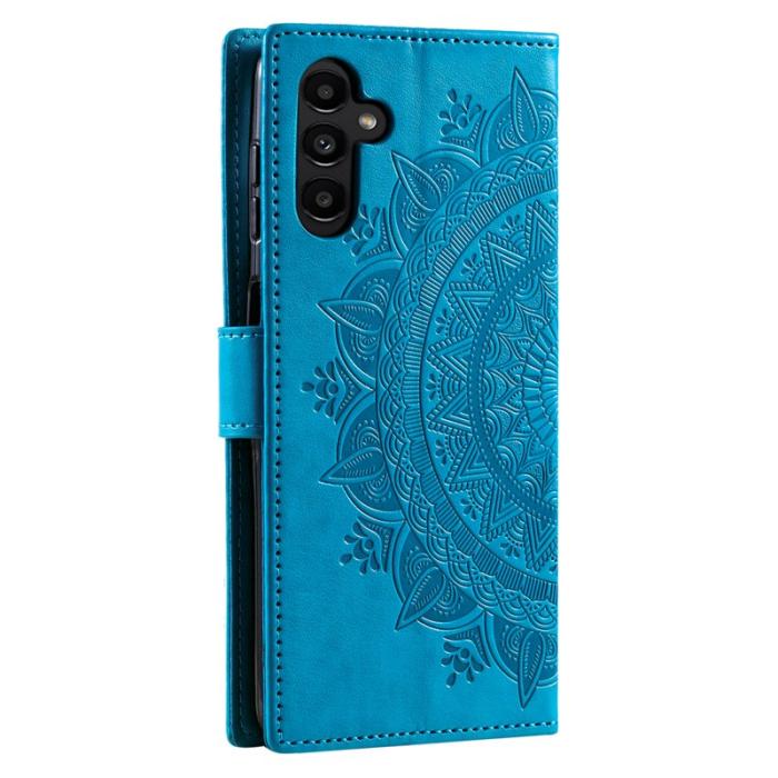 OEM - Samsung Galaxy S26 Plus Plånboksfodral Imprinted Totem Konstläder - Blå