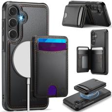 OEM - JEEHOOD Samsung Galaxy S23 FE Fodral Konstl&auml;der - Svart