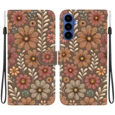 OEM - Samsung Galaxy S26 / S26 Pro Pl&aring;nboksfodral M&ouml;nstertryck Konstl&auml;der - Blossom