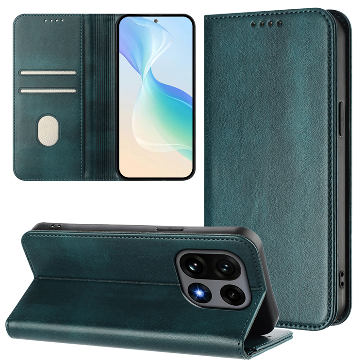 OnePlus 15 Plånboksfodral Retro RFID-Skydd Konstläder (Mörkgrön) | 2353 | AlltMobil