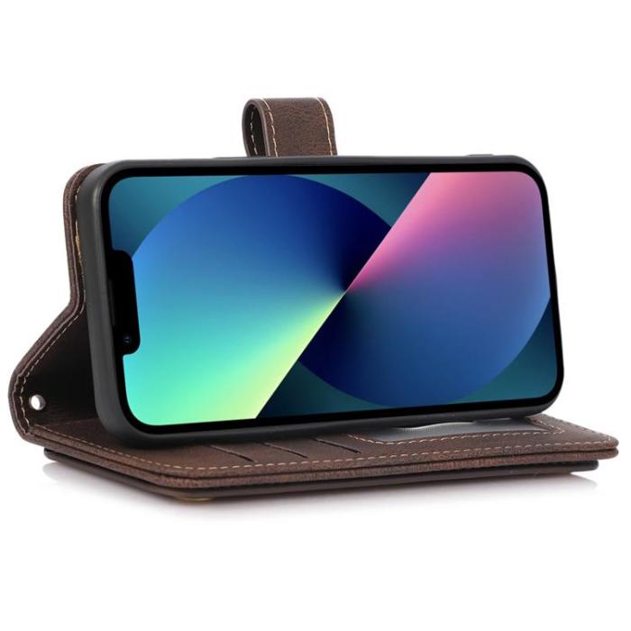 OEM - iPhone 14 Plus Plånboksfodral Flip - Coffee