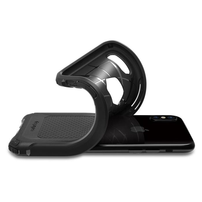 UTGATT4 - SPIGEN Rugged Armor Extra Skal till Apple iPhone XS / X - Svart
