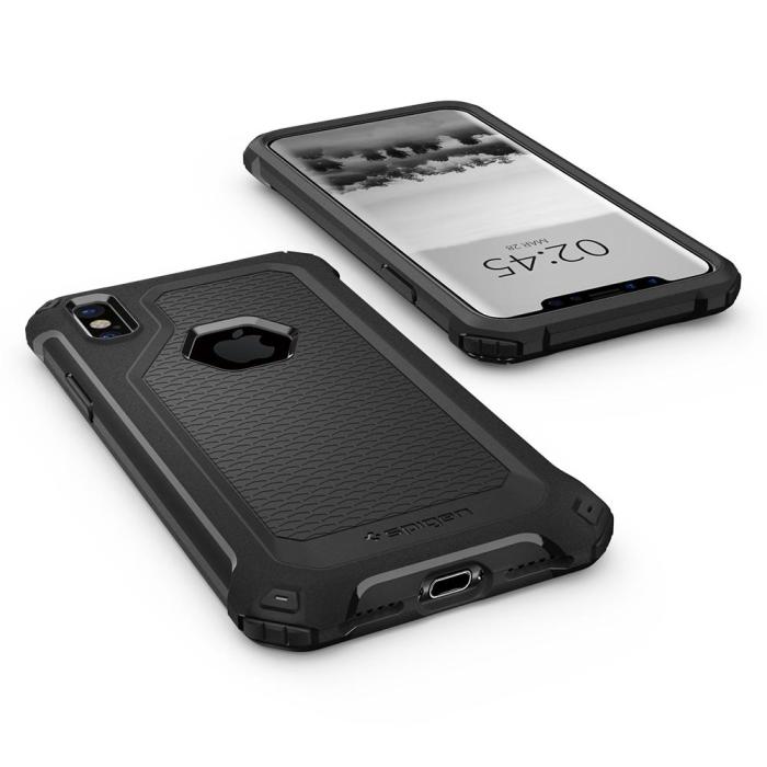 UTGATT4 - SPIGEN Rugged Armor Extra Skal till Apple iPhone XS / X - Svart