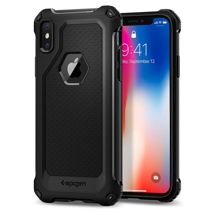 UTGATT4 - SPIGEN Rugged Armor Extra Skal till Apple iPhone XS / X - Svart