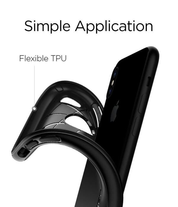 UTGATT4 - SPIGEN Rugged Armor Skal till Apple iPhone XS / X - Svart