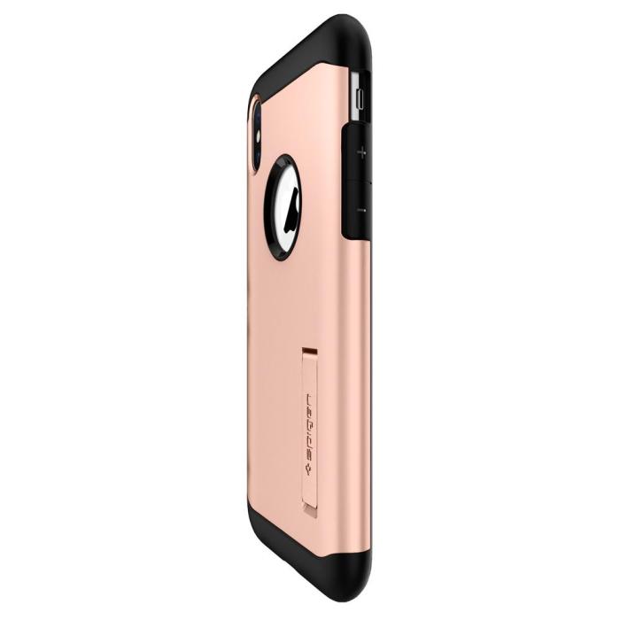 UTGATT5 - SPIGEN Slim Armor Skal till iPhone XS / X - Blush Gold