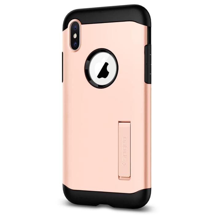 UTGATT5 - SPIGEN Slim Armor Skal till iPhone XS / X - Blush Gold