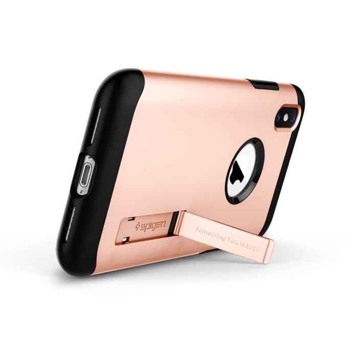 UTGATT5 - SPIGEN Slim Armor Skal till iPhone XS / X - Blush Gold