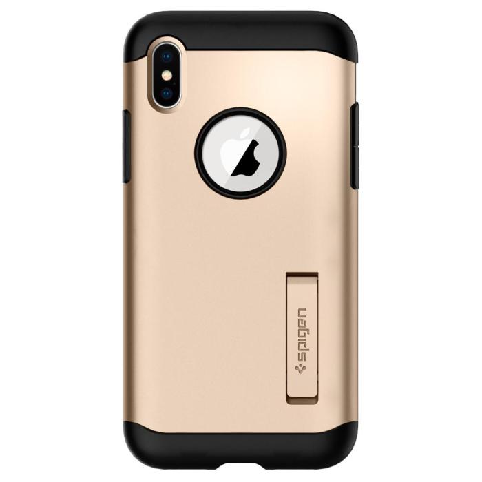 UTGATT4 - SPIGEN Slim Armor Skal till iPhone XS / X - Gold