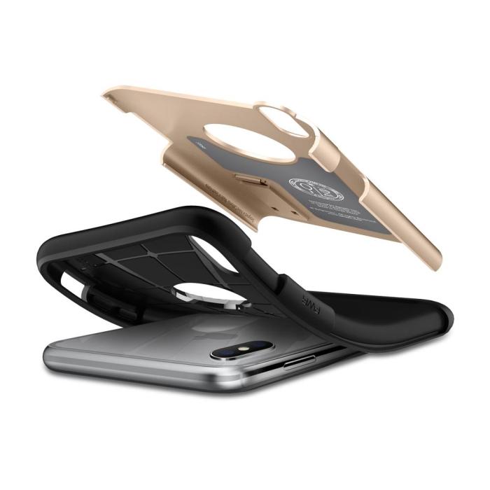 UTGATT4 - SPIGEN Slim Armor Skal till iPhone XS / X - Gold