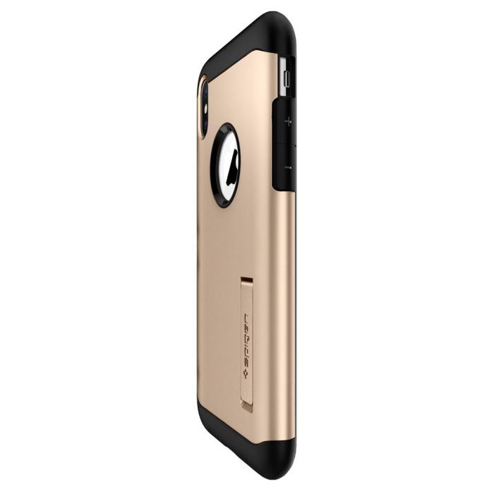 UTGATT4 - SPIGEN Slim Armor Skal till iPhone XS / X - Gold