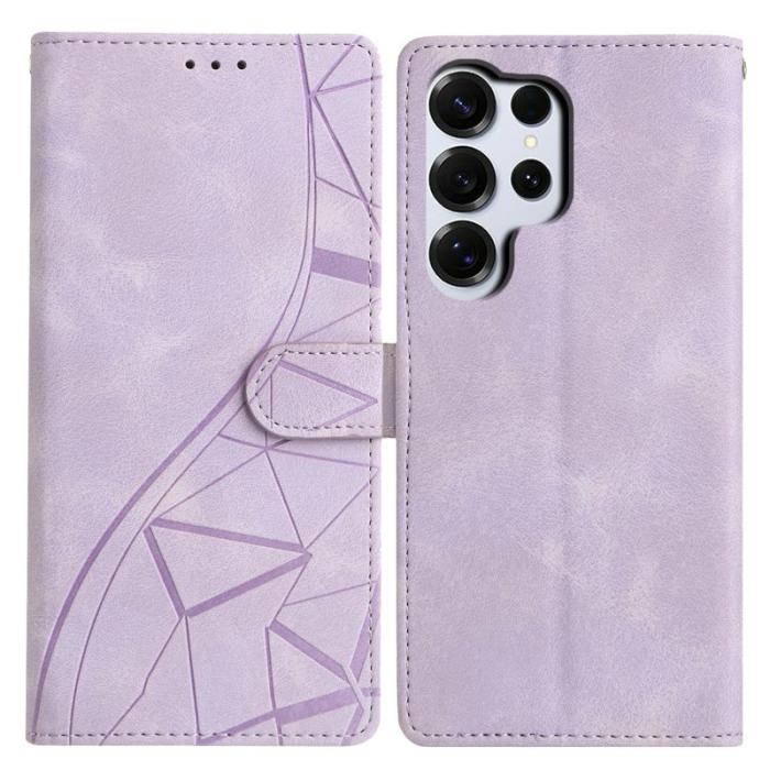 OEM - Samsung Galaxy S26 Ultra Plånboksfodral Ställ Impräntad Konstläder - Lila