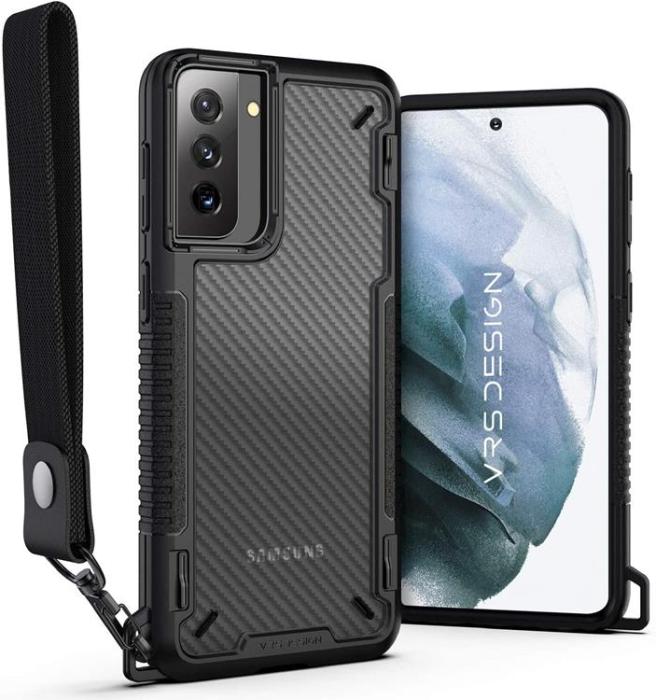 UTGATT1 - VRS DESIGN - Crystal Mixx Pro Skal Samsung Galaxy S21 Plus - Svart