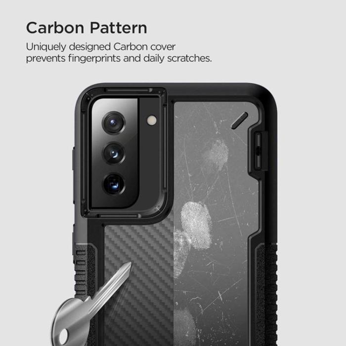 UTGATT1 - VRS DESIGN - Crystal Mixx Pro Skal Samsung Galaxy S21 Plus - Svart