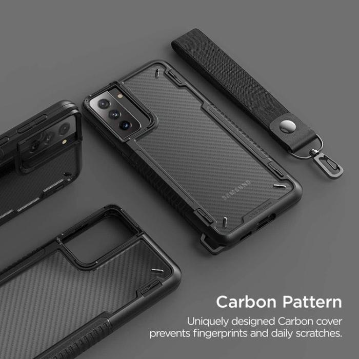 UTGATT1 - VRS DESIGN - Crystal Mixx Pro Skal Samsung Galaxy S21 Plus - Svart