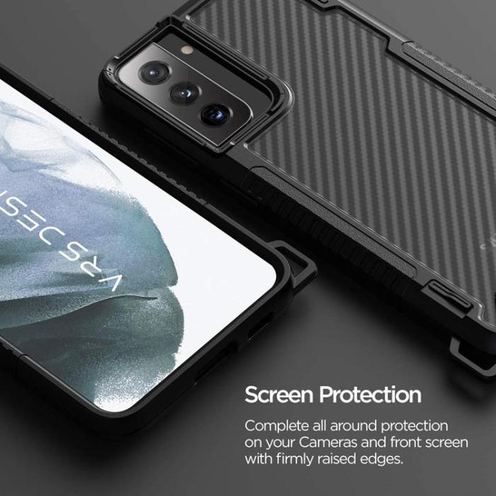 UTGATT1 - VRS DESIGN - Crystal Mixx Pro Skal Samsung Galaxy S21 Plus - Svart