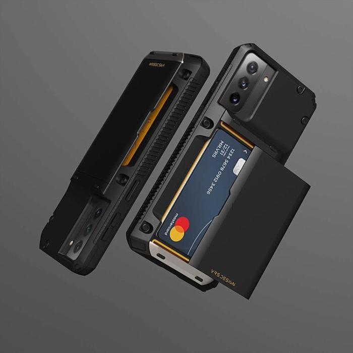 UTGATT4 - VRS DESIGN - Damda Glide Pro Skal Samsung Galaxy S21 Plus - Svart