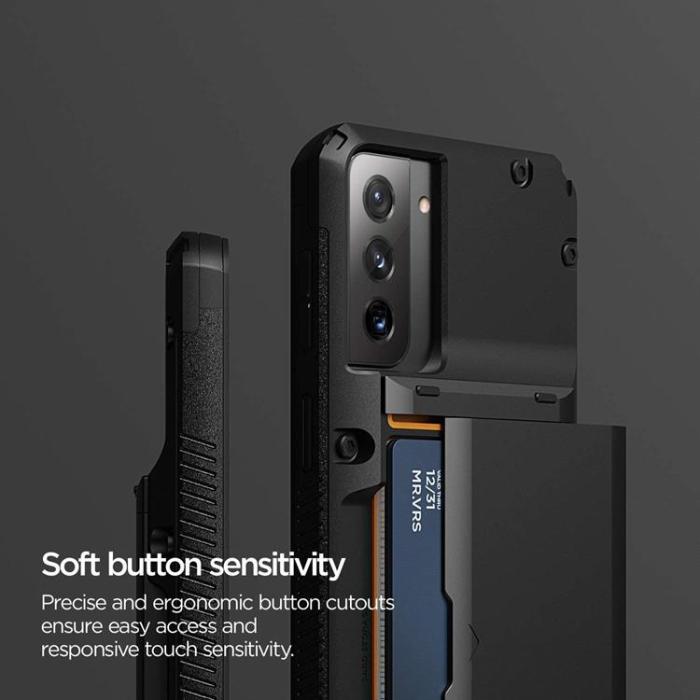 UTGATT4 - VRS DESIGN - Damda Glide Pro Skal Samsung Galaxy S21 Plus - Svart
