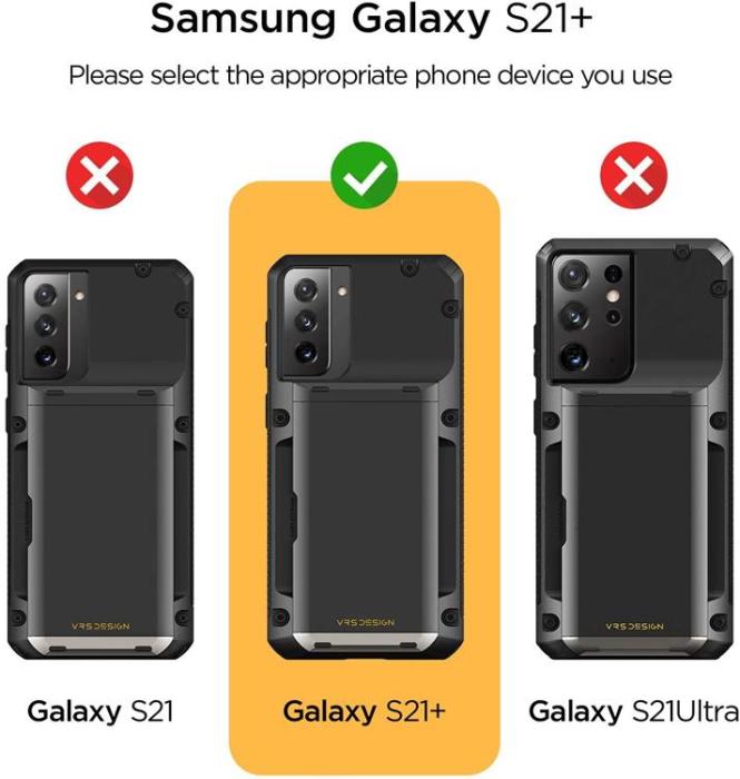 UTGATT4 - VRS DESIGN - Damda Glide Pro Skal Samsung Galaxy S21 Plus - Svart