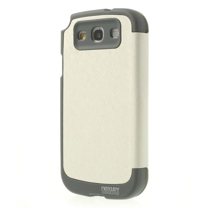 Mercury - Mercury Bumper View Plånboksfodral till Samsung Galaxy S3 (Vit)