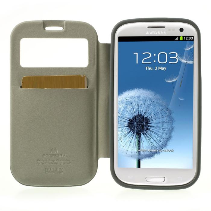 Mercury - Mercury Bumper View Plånboksfodral till Samsung Galaxy S3 (Vit)
