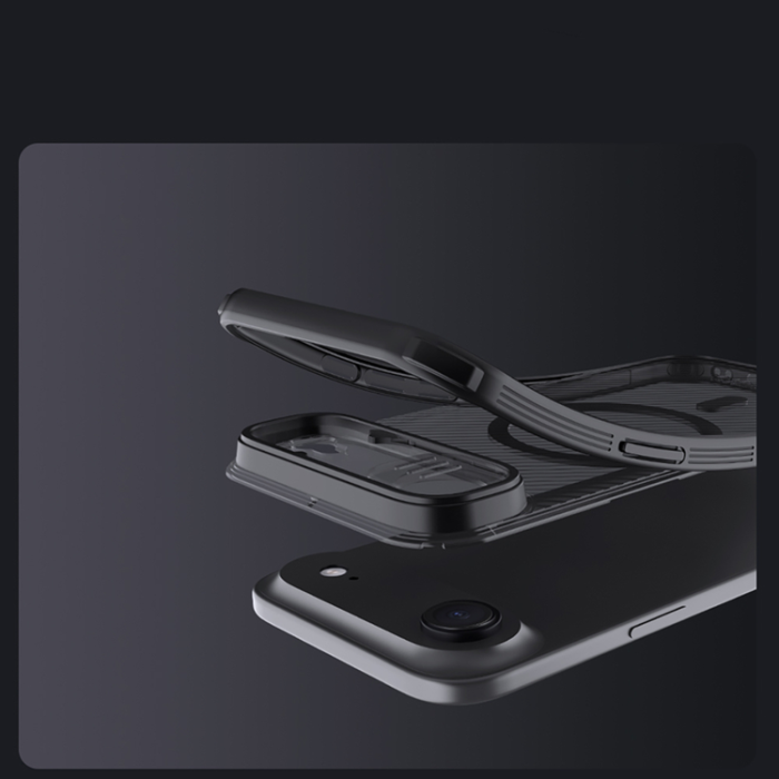 Nillkin - Nillkin iPhone Air Mobilskal MagSafe CamShield Pro - Transparent Svart