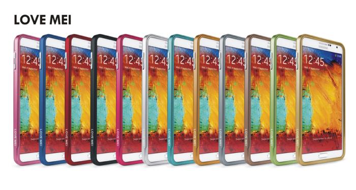 UTGATT5 - LOVE MEI 0,7mm Metal Bumper till Samsung Galaxy Note 3 -Lila