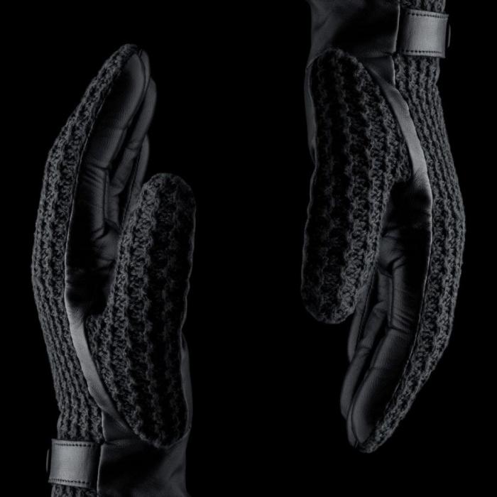 Mujjo - Mujjo Leather Crochet Touchscreen Gloves Stl. 8.5