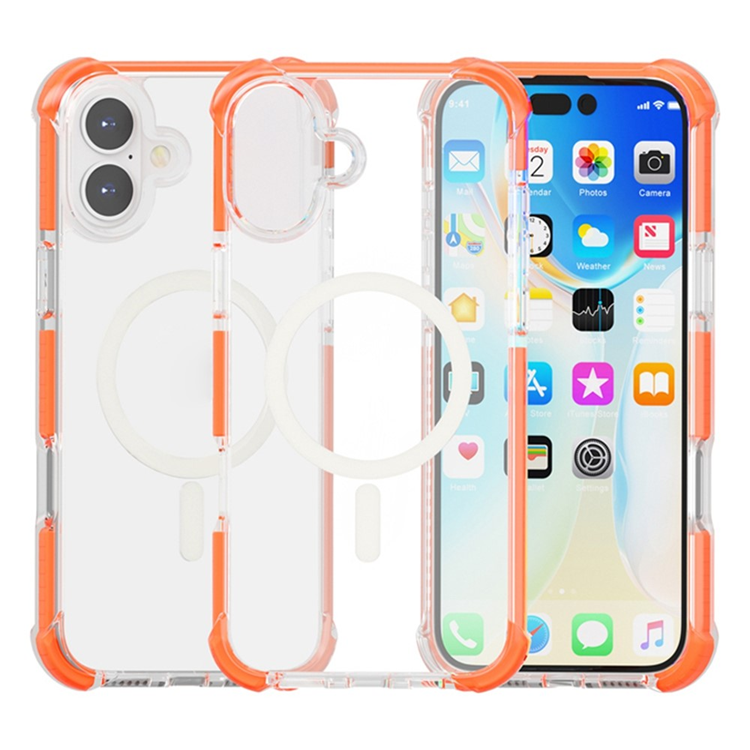 iPhone 17 Mobilskal MagSafe Förstärkta Hörn Acrylic - Orange | 2353 | AlltMobil
