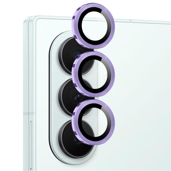 NORTHJO - NORTHJO Kameralinsskydd Härdat glas För Galaxy Z Fold 8 Metal Ring - Lila
