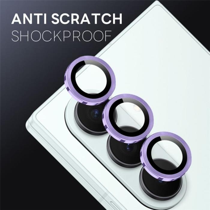 NORTHJO - NORTHJO Kameralinsskydd Härdat glas För Galaxy Z Fold 8 Metal Ring - Lila