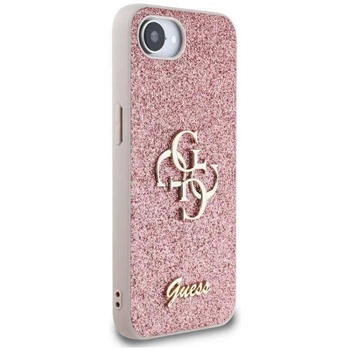 Guess - Guess iPhone 16e Mobilskal Fixed Glitter Big 4G - Rosa
