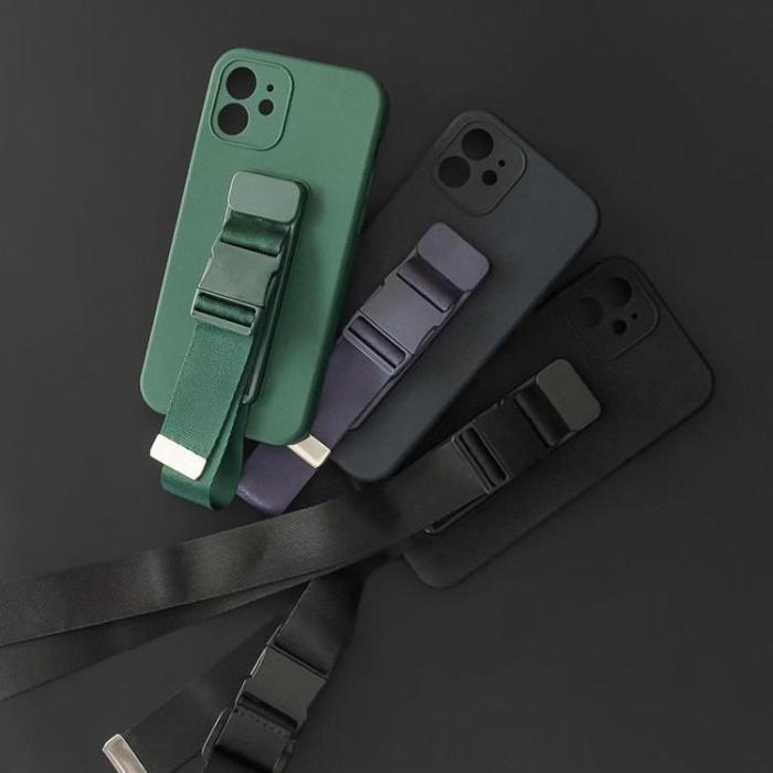 OEM - Xiaomi Redmi 10 4G (2021/2022) Skal Rope Silicone Lanyard - Rosa