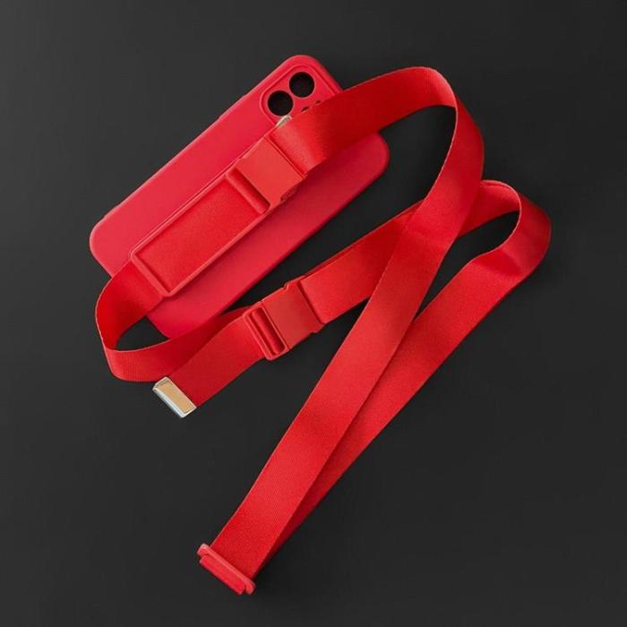 OEM - Xiaomi Redmi 10 4G (2021/2022) Skal Rope Silicone Lanyard - Rosa