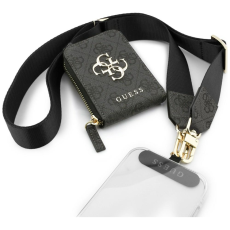 Guess - Guess Universal Mobilrem med Pl&aring;nbok 4G Metal Logo - Svart