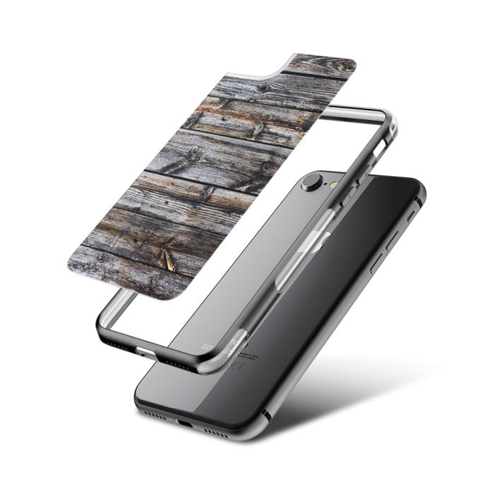 UTGATT5 - Fashion mobilskal till Apple iPhone 8 - Rough wood