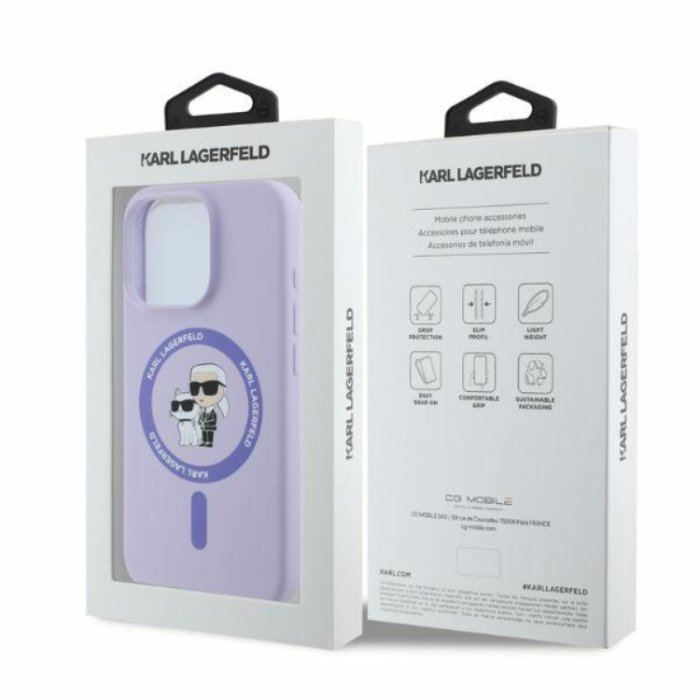 KARL LAGERFELD - Karl Lagerfeld iPhone 16 Pro Mobilskal Magsafe Silikon Heads Ring