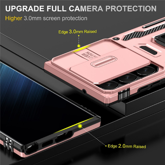A-One Brand - Galaxy S25 Ultra Mobilskal Kickstand Slide - Roséguld