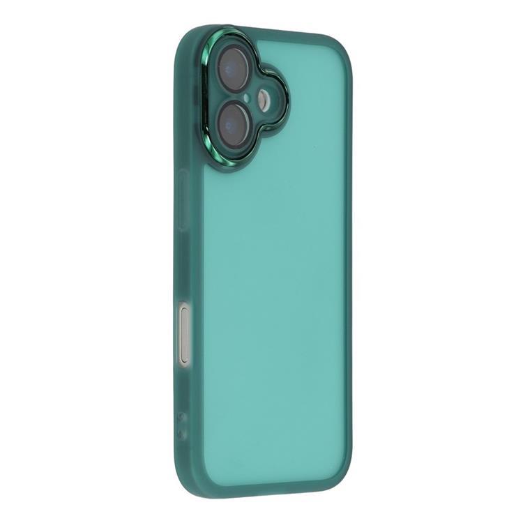 iPhone 17 Mobilskal Electroplated Kameraram - Transparent Armégrön | 2353 | AlltMobil