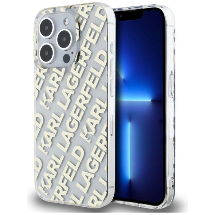 KARL LAGERFELD - Karl Lagerfeld iPhone 15 Pro Max Skal MagSafe IML Fullover Guld