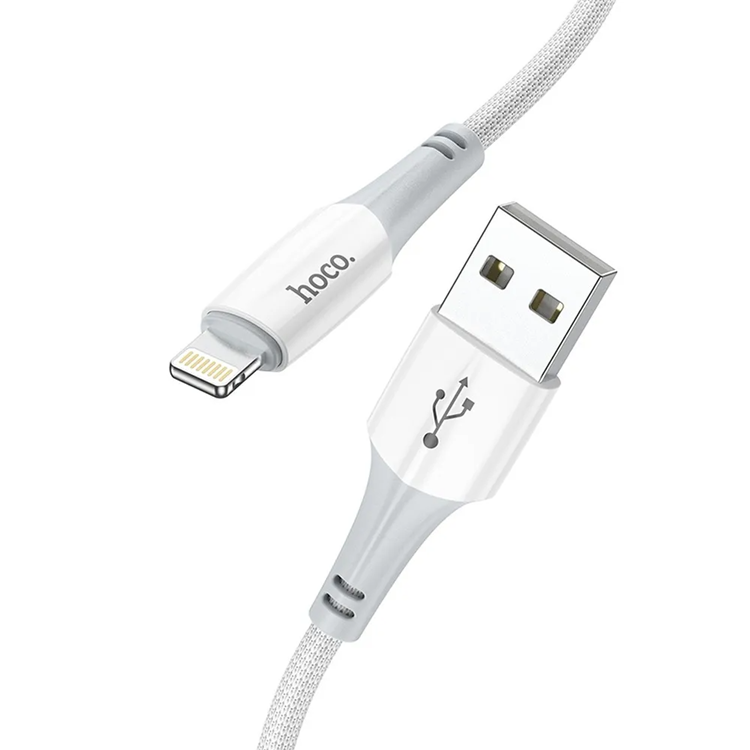 HOCO USB-A till Lightning Kabel 2,4A X70 1 m white