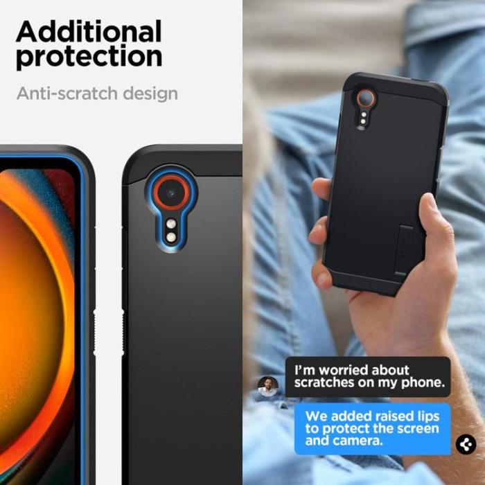 Spigen - Spigen Galaxy XCover 7 Mobilskal Tough Armor - Svart