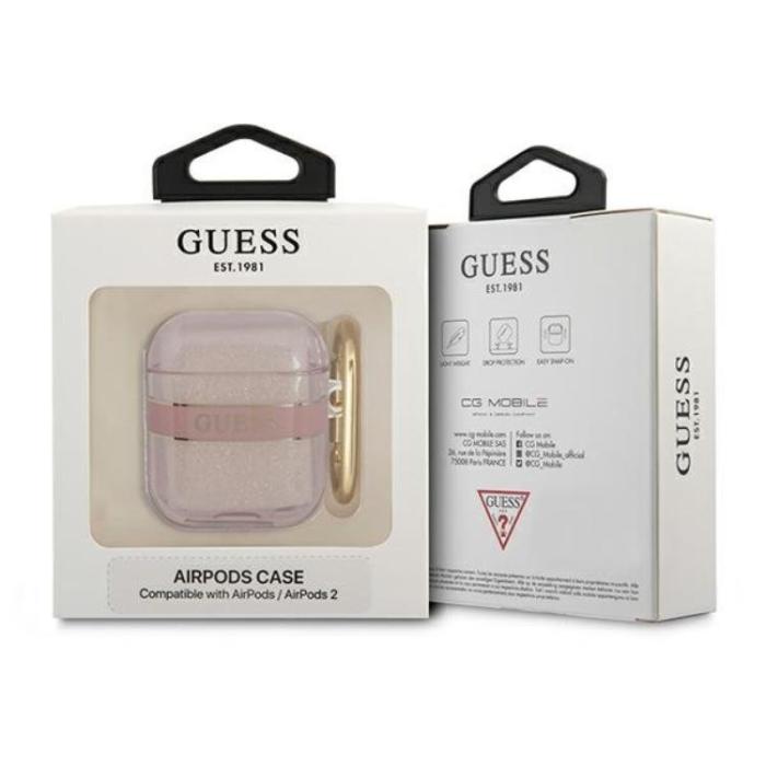 Guess - Guess AirPods Skal Strap Collection - Rosa