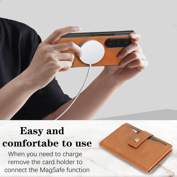 A-One Brand - Galaxy Z Fold 6 Mobilskal MagSafe Detachable Korthållare Kickstand