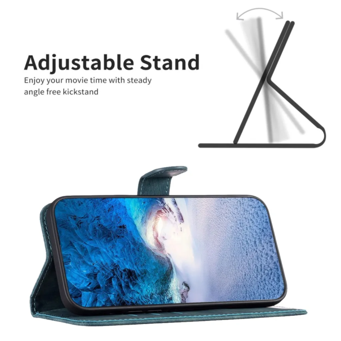 Taltech - iPhone 15 Plus Plånboksfodral Tryck - Grön