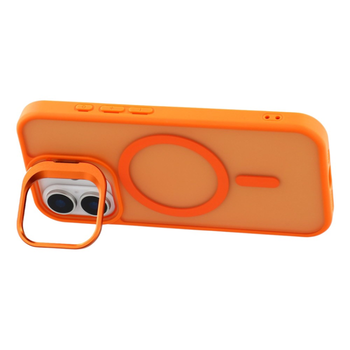 A-One Brand - iPhone 17 Mobilskal MagSafe Lins Kickstand - Orange