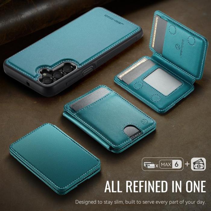 OEM - JEEHOOD Samsung Galaxy A15 5G Mobilskal KonstLäder - Blå