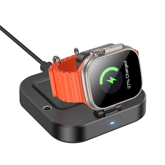 Hoco - Hoco 3in1 Trådlös Laddare Apple Watch, iPhone, Airpods 5W 3A CQ16A - Svart
